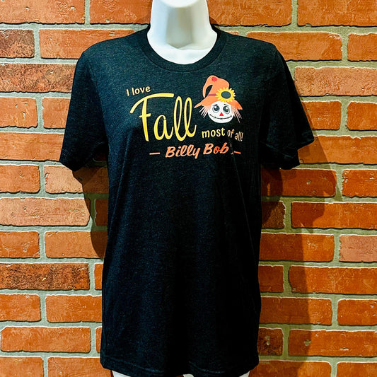 Halloween Unisex Short Sleeve I Love Fall Scarecrow Tee