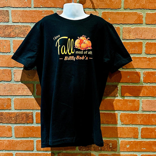 Halloween Kids Short Sleeved I Love Fall Pumpkin Tee
