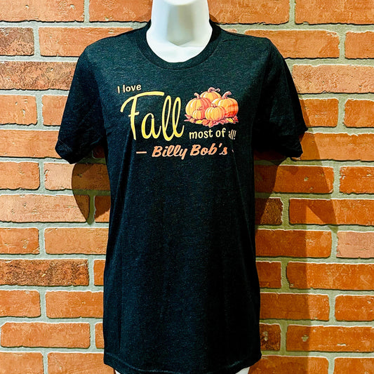 Halloween Unisex Short Sleeve I Love Fall Pumpkin Tee