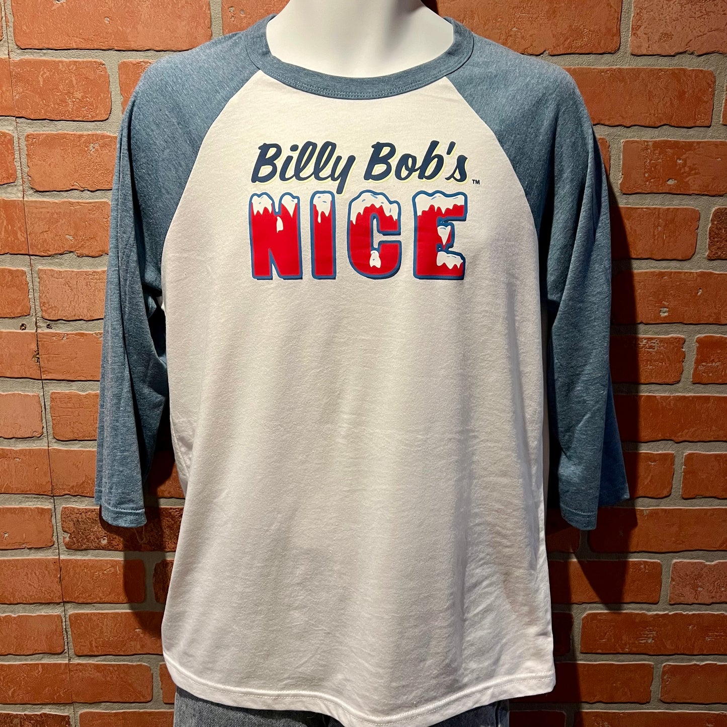 Adults 3/4 Sleeve Baseball Tee "Nice"