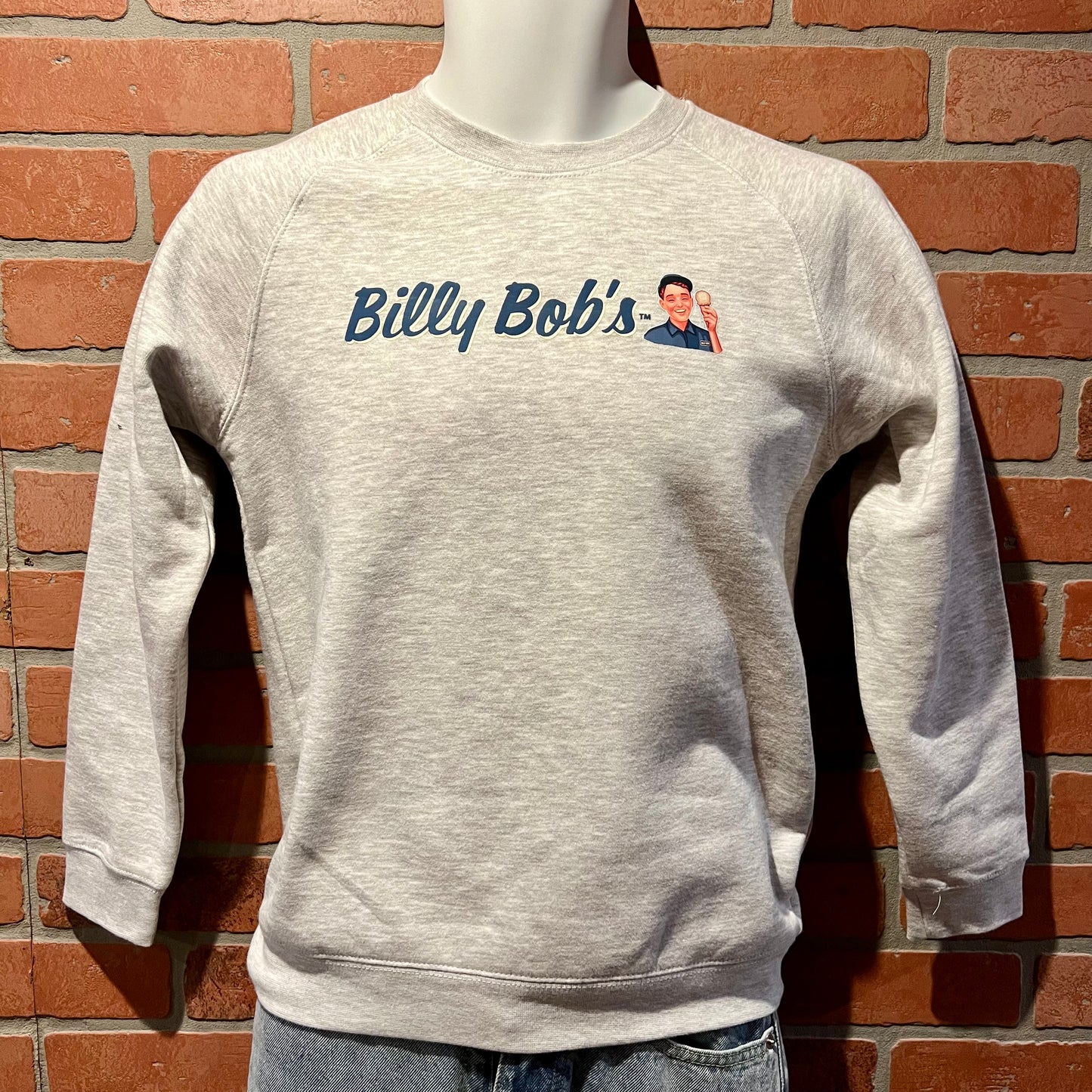 Kids Heather Grey Sweater "Ice Cream - Billy Bob's"