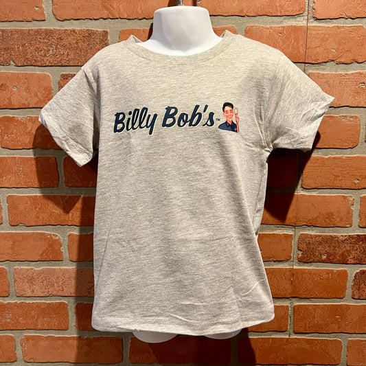 Kids Jersey Short Sleeved Grey Tee "Billy Bob's Ice Cream"