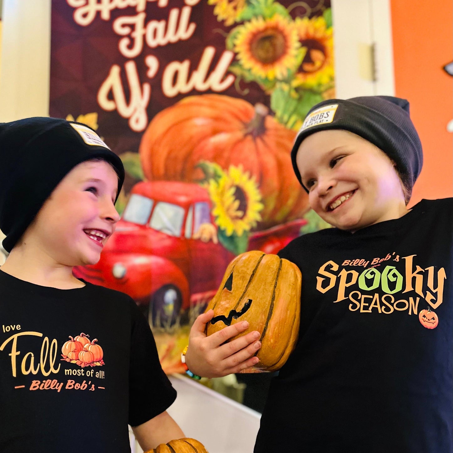 Halloween Kids Short Sleeved I Love Fall Pumpkin Tee